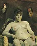Painting of Suzanne Valadon titled Maria Big with Child by Toulouse-Lautrec