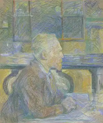 A portrait of the artist Vincent van Gogh by Toulouse-Lautrec