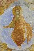 Mary and Christ detail with Christ