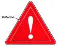 Emergency sign to be placed 1.000 yards in advance of obstruction.