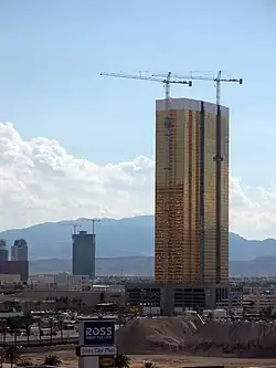 Construction photo taken in August 2007 from the Riviera Hotel and Casino