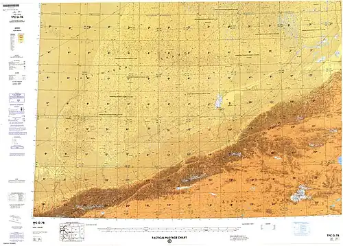 Map including Niya (labeled as Minfeng) (DMA, 1990)