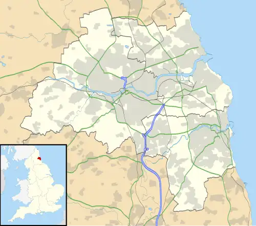 Gosforth is located in Tyne and Wear