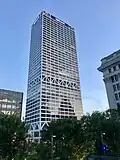 The tower during twilight