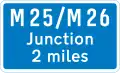 Junction ahead with another motorway