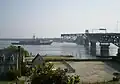 Elrod about to pass through the George P. Coleman Memorial Bridge on the York River, Virginia, Summer 2011