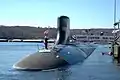 Jimmy Carter during the submarine's commissioning ceremony, 19 February 2005