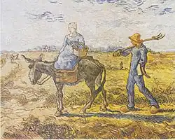 Van Gogh: Morning, Leaving for Work (1890), Hermitage Museum