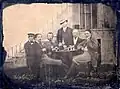 Possible group picture of Van Gogh taken in 1887 with Paul Gauguin and Émile Bernard