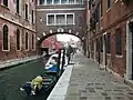 private bridge of the fabbrica dei tabacchi Rio de le Burchiele