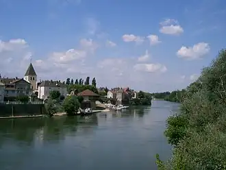 A general view of Verdun-sur-le-Doubs