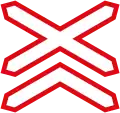 Several countries in the world base their crossbucks on this model.