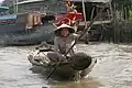 Floating market in Phong Điền, Vietnam, Mekong Delta.