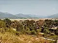 View of Palpa Madifaat ( rice field) & Damkada City during summer time