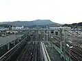 The sidings of the maintenance depot.