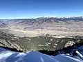 View of Gardiner, Montana from close to the summit