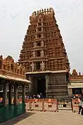 View of gopura from inside