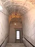 One of the very decorated staircases of the castle where King Francis I signed the Ordinance of Villers-Cotterêts.