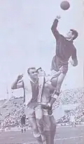 Niculescu in action during a Divizia A match against Progresul București in 1963