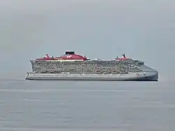 Virgin Voyages Brilliant Lady at Civitavecchia, Italy