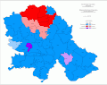 Religion map of Vojvodina by municipalities, 2011