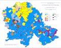 Ethnic map of Vojvodina by settlements, 1991