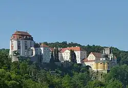 Vranov nad Dyjí Chateau with dome by Johann Bernhard Fischer von Erlach, early 18th century.