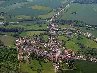 An aerial view of Crillon