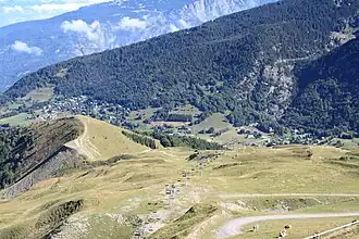 Summer view upon the ski area
