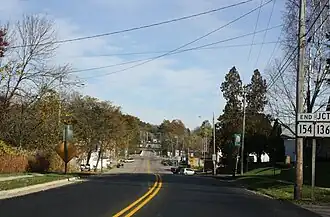 Eastern terminus