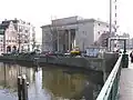 The start of the canal on the Amsterdam side: The gate to Haarlem