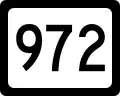 West Virginia Route 972 marker