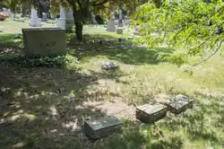A small family plot in a cemetery