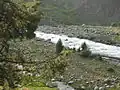 A stream flowing through the Hirpora Wildlife Sanctuary.
