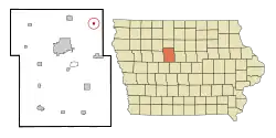 Location of Vincent, Iowa