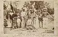 Miners and their wives posing with the finders of the Welcome Stranger Nugget