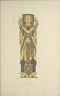 Monumental brass to a priest,  1360