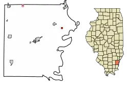 Location of Phillipstown in White County, Illinois.