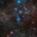 Wide-field view of NGC 2547, created from DSS2 images.