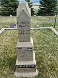 William Draper Jr. (1807–1886) grave at Freedom Cemetery