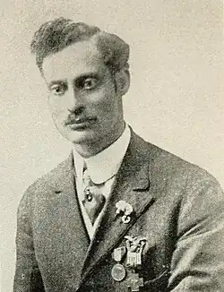 Ricks c. 1919. The medals are likely from his Army service in the Spanish–American War.