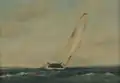Yacht race around buoy