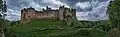 A full panorama of Zborov Castle during spring time, from a distance (May 2013)