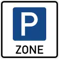 Sign 314.1 Start of parking management area[note 9]