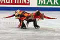 Cantilever as part of an ice dancing lift (Zoé Blanc & Pierre-Loup Bouquet)