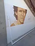 Mural of player Hector Puebla at the Zorros del Desierto Stadium.