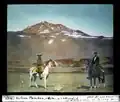Leo Wehrli and Carlos Bruck in front of the volcano Planchón-Peteroa (1897)