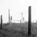Old border barrier Porkkala border zone in 1953